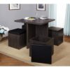 Baxter Dining Set with Storage Ottomans 4